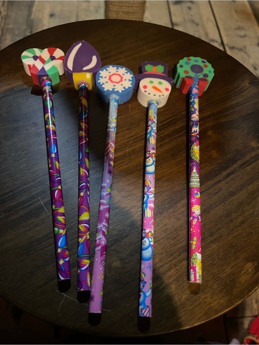 Vintage Lisa frank Christmas pencils